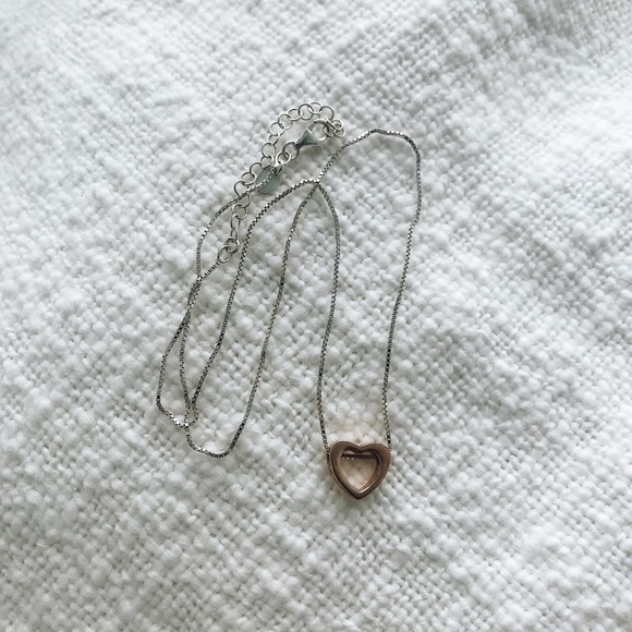 925 Sterling Silver Heart Necklace Dyadema Italy - Picture 15 of 15